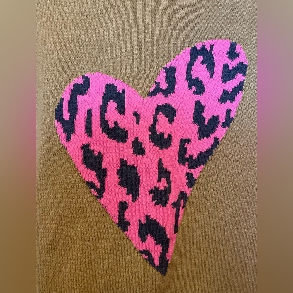 Lisa Todd pink heart animal print sweater - Picture 3 of 7